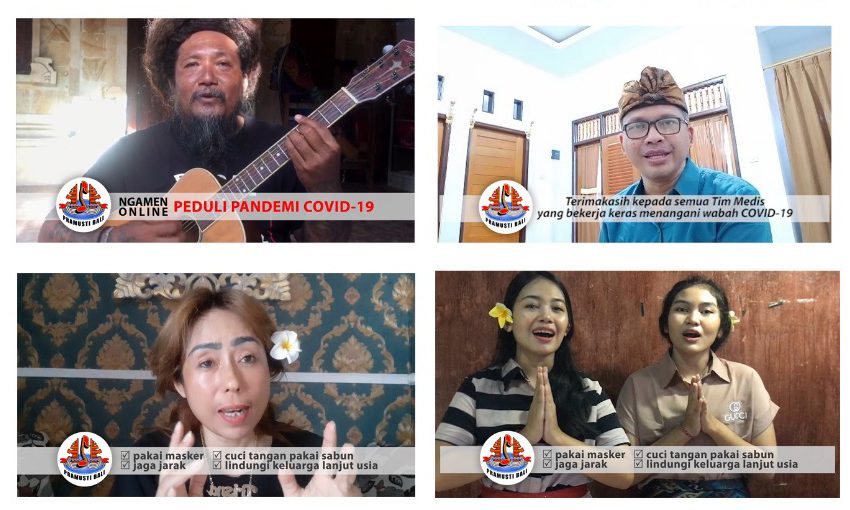 Artis Bali yang tergabung Pramusti Bali saat Menggelar Konser Online/inimusik